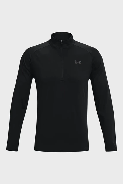 Чоловічий чорний лонгслів UA Tech 2.0 1/2 Zip Under Armour S 1328495-001 - изображение 5