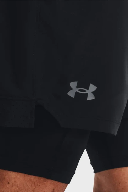 Чоловічі чорні шорти UA Vanish Woven 2in1 Sts Under Armour S 1373764-002 - Фото 4 Чоловічі чорні шорти UA Vanish Woven 2in1 Sts Under Armour S 1373764-002 - изображение 4