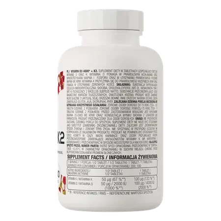Вітамін Д3 + К2 OstroVit Vitamin D3 4000 + K2 100 таблеток - изображение 2