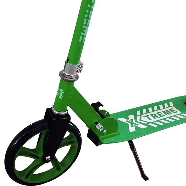 Самокат підлітковий міський до 80 кг X-Treme AS-2009S з підшипниками ABEC-7 зелений маневрений складаний самокат для дітей та підлітків легкий транспорт для прогулянок міста для щоденного використання - Фото 4 Самокат підлітковий міський до 80 кг X-Treme AS-2009S з підшипниками ABEC-7 зелений маневрений складаний самокат для дітей та підлітків легкий транспорт для прогулянок міста для щоденного використання - зображення 4