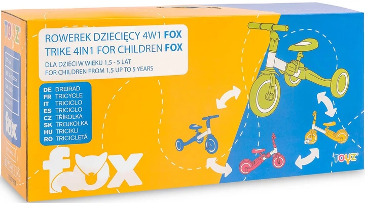 Rowerek trójkołowy Toyz Fox 4 w 1 Turkusowy (5903076322326) - obraz 5