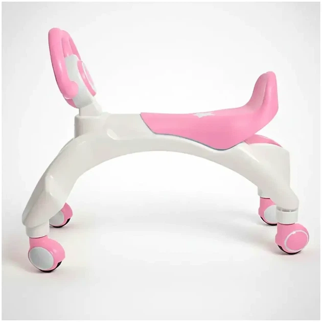 Ходунки-беговел BABY WALKER 4 колеса рожеві для малюків від 9 місяців з регульованою висотою та зручними ручками - Фото 3 Ходунки-беговел BABY WALKER 4 колеса рожеві для малюків від 9 місяців з регульованою висотою та зручними ручками - зображення 3