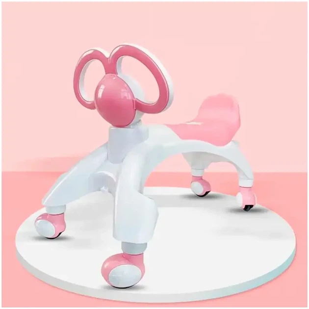 Ходунки-беговел BABY WALKER 4 колеса рожеві для малюків від 9 місяців з регульованою висотою та зручними ручками - Фото 7 Ходунки-беговел BABY WALKER 4 колеса рожеві для малюків від 9 місяців з регульованою висотою та зручними ручками - зображення 7