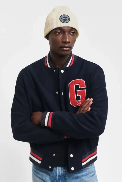 Чоловіча біла вовняна шапка WOOL KNITTED BEANIE Gant OS 9911036 - изображение 2