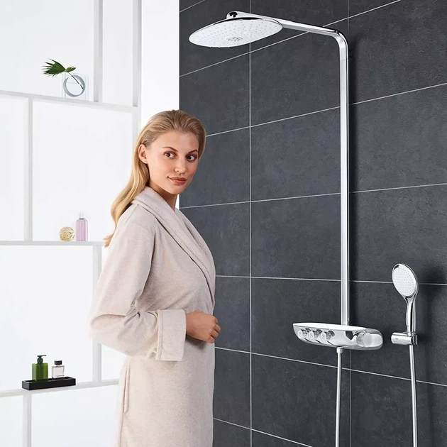 Душова система Grohe Rainshower System Smart Control 360 DUO з термостатом, латунь, хром/білий (26250LS0) - зображення 2