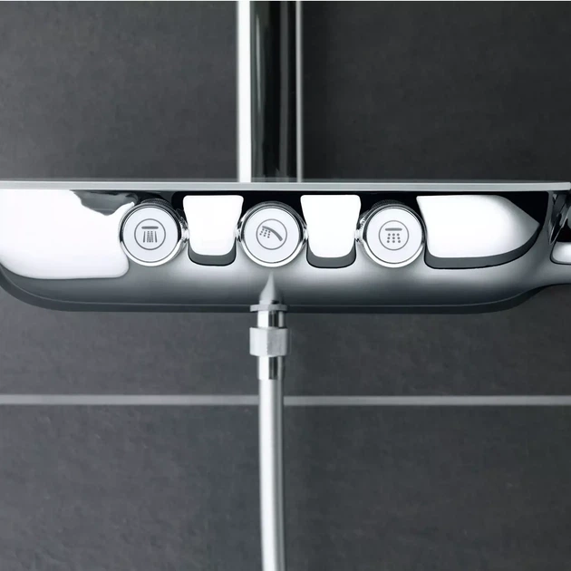 Душова система Grohe Rainshower System Smart Control 360 DUO з термостатом, латунь, хром/білий (26250LS0) - зображення 4
