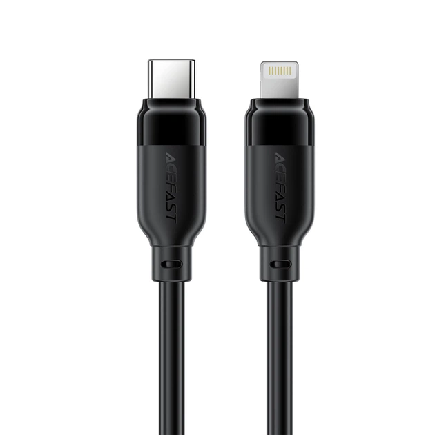 Кабель ACEFAST C16-05, USB to iP, 30W, 2m,TPU, TPU connectors, Black (6974316286288) - Фото 1 Кабель ACEFAST C16-05, USB to iP, 30W, 2m,TPU, TPU connectors, Black (6974316286288) - изображение 1