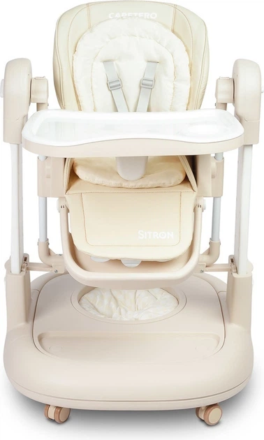 Стільчик для годування Caretero Sitron 3 в 1 Бежевий (5903076323323) - зображення 2