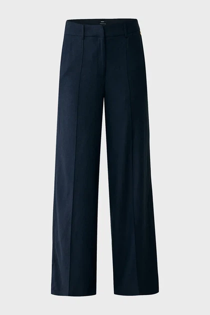 Жіночі темно-сині лляні брюки Wide leg linen pants Mexx 36 MF007000151W - изображение 5