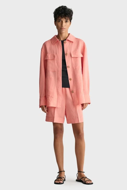 Жіночі рожеві лляні шорти REL LINEN BLEND PULL ON Gant 36 4020096 - зображення 2