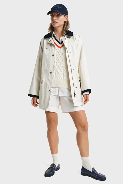 Жіночі білі лляні шорти REL LINEN BLEND Gant 34 4020116 - зображення 4