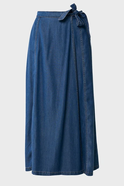 Жіноча темно-синя джинсова спідниця Denim wrap skirt Mexx 34 MF007400751W - Фото 5 Жіноча темно-синя джинсова спідниця Denim wrap skirt Mexx 34 MF007400751W - изображение 5