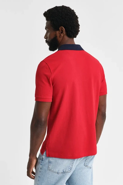 Чоловіче червоне поло CONTRAST SS POLO Gant S 2014023 - изображение 3