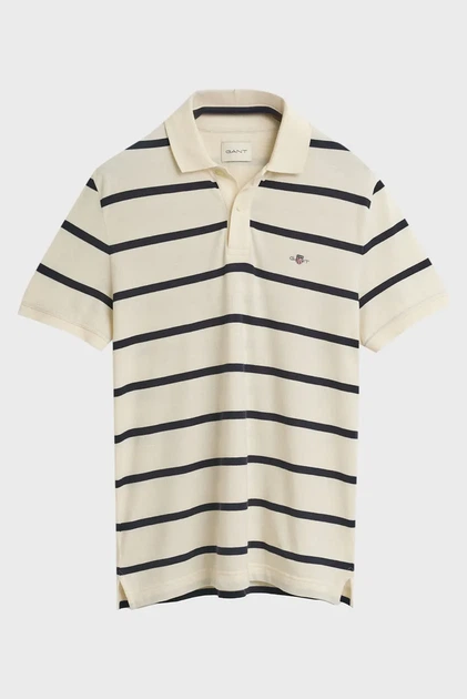 Чоловіче біле поло у смужку STRIPED POLO Gant M 2014022 - Фото 5 Чоловіче біле поло у смужку STRIPED POLO Gant M 2014022 - изображение 5