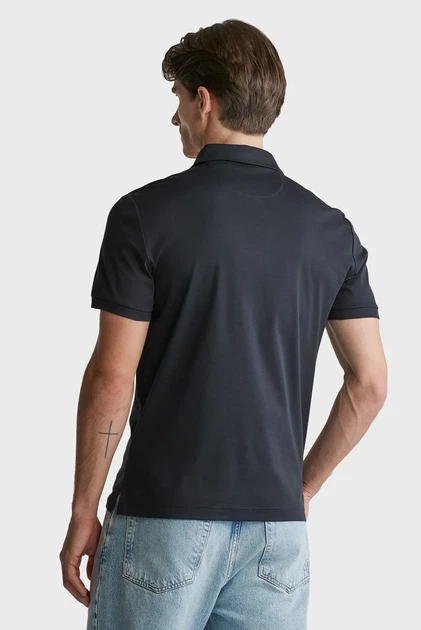 Чоловіче чорне поло MERCERIZED SS POLO Gant L 2014027 - изображение 3