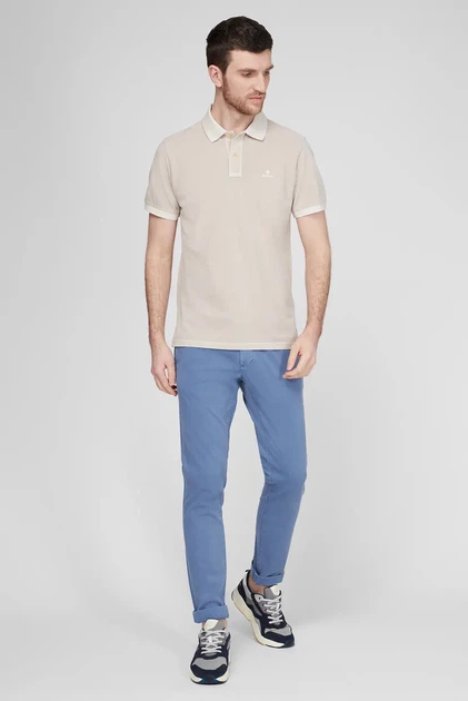 Чоловіче бежеве поло SUNFADED PIQUE Gant XL 2052028 - зображення 5