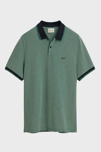 Чоловіче зелене поло 4-COL OXFORD SS PIQUE Gant XL 2057029 - зображення 5
