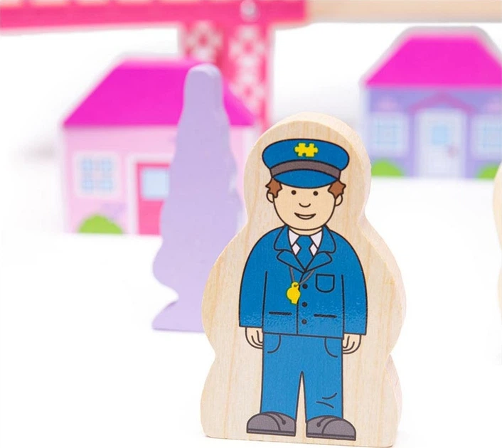Гоночна траса Bigjigs Train Set City 2999171 (691621090237) - зображення 3