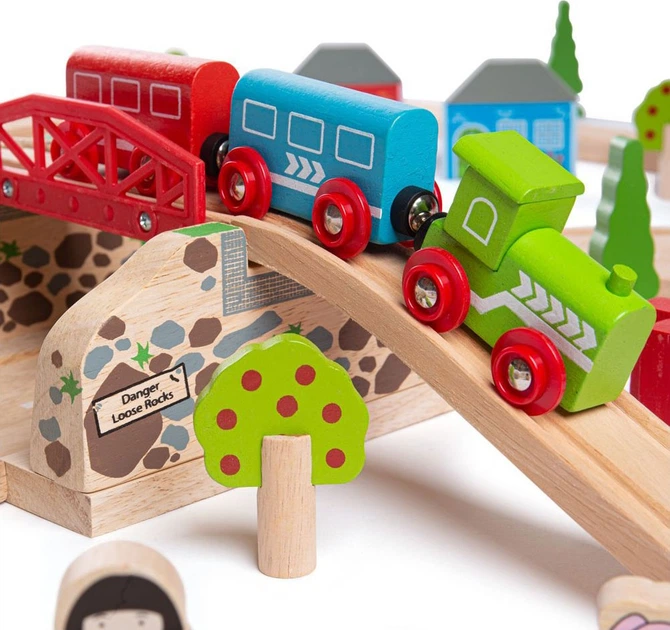 Гоночна траса Bigjigs Road and Train 2999169 (691621090213) - зображення 5