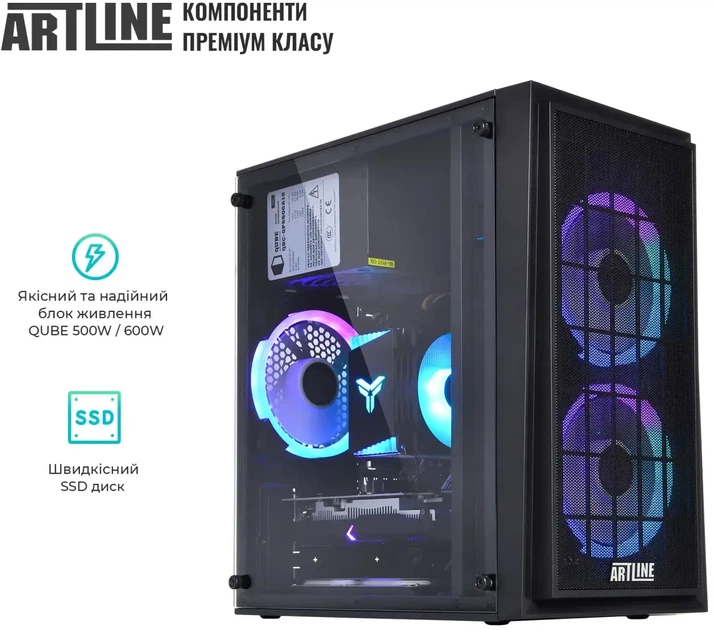 Компьютер ARTLINE Gaming X43 (X43v80) AMD Ryzen 5 3600 / RAM 16 ГБ / SSD 1 ТБ / AMD Radeon RX 550, 4 ГБ - изображение 10