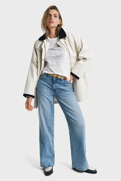 Жіноча біла футболка REG GRAPHIC Gant XS 4200590 - Фото 2 Жіноча біла футболка REG GRAPHIC Gant XS 4200590 - изображение 2