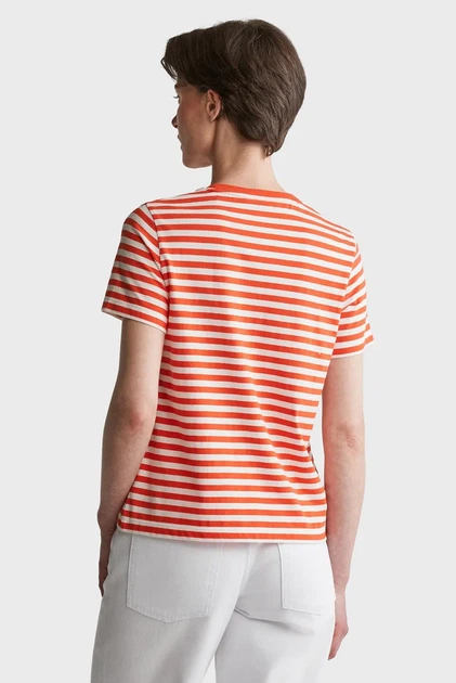 Жіноча футболка у смужку REG STRIPED SHIELD Gant XS 4200564 - Фото 3 Жіноча футболка у смужку REG STRIPED SHIELD Gant XS 4200564 - зображення 3