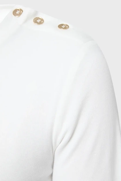 Жіноча біла футболка BUTTON T-SHIRT Gant S 4204219 - изображение 3