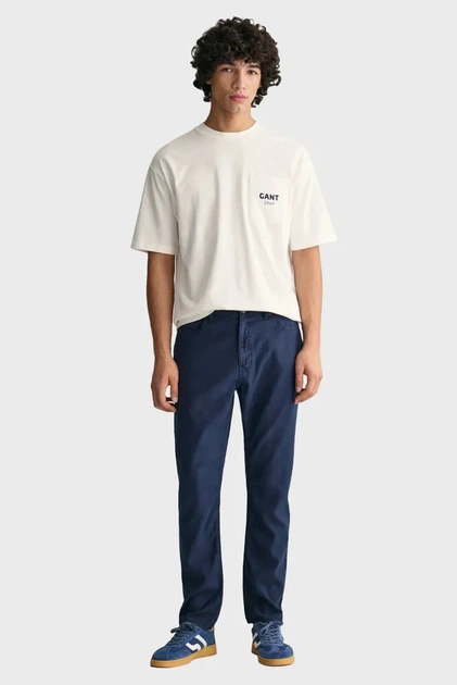 Чоловічі сині лляні брюки LINEN JEANS Gant 34-32 1000306 - изображение 2