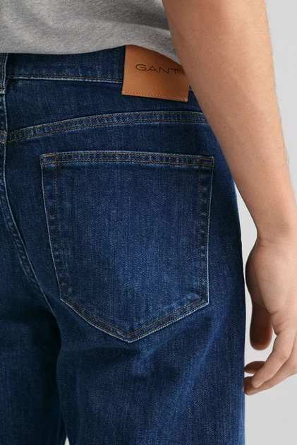 Чоловічі сині джинси REGULAR GANT JEANS Gant 31 1000261 - Фото 6 Чоловічі сині джинси REGULAR GANT JEANS Gant 31 1000261 - зображення 6