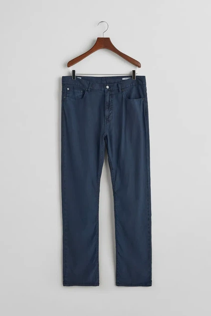 Чоловічі темно-сині джинси COT/LINEN REG Gant 30-32 1000306 - Фото 6 Чоловічі темно-сині джинси COT/LINEN REG Gant 30-32 1000306 - зображення 6