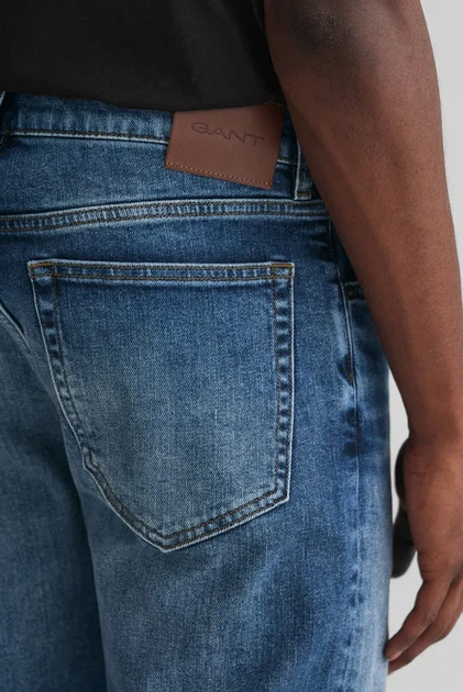 Чоловічі сині джинси REGULAR Gant 34-32 1000261 - Фото 7 Чоловічі сині джинси REGULAR Gant 34-32 1000261 - изображение 7