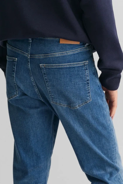 Чоловічі сині джинси EXTRA SLIM ACTIVE RECOVER Gant 32-34 1000264 - Фото 4 Чоловічі сині джинси EXTRA SLIM ACTIVE RECOVER Gant 32-34 1000264 - изображение 4