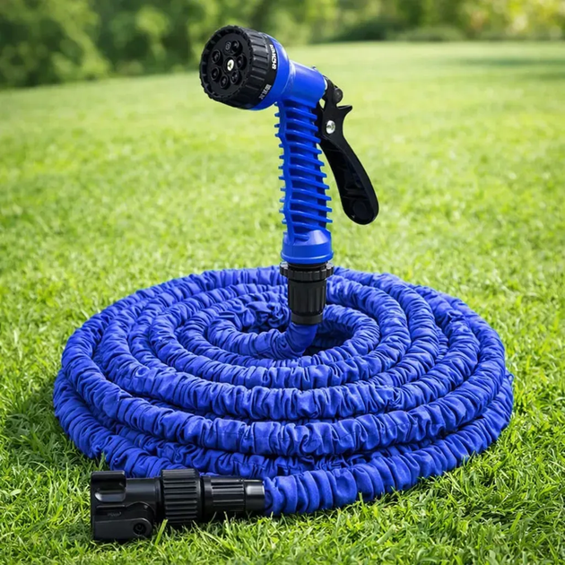 Шланг для поливу 60 м + розпилювач V-HOSE, Синій / Садовий поливальний шланг (L) - Фото 1 Шланг для поливу 60 м + розпилювач V-HOSE, Синій / Садовий поливальний шланг (L) - изображение 1