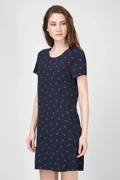 Жіноча темно-синя сукня з візерунком CLASSIC SHIFT MICRO PRINT Gant 34 4501069 - изображение 3