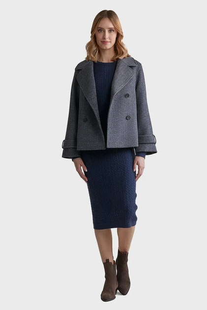 Жіноча темно-синя сукня MINI CABLE KNIT DRESS Gant M 4502079 - Фото 5 Жіноча темно-синя сукня MINI CABLE KNIT DRESS Gant M 4502079 - изображение 5