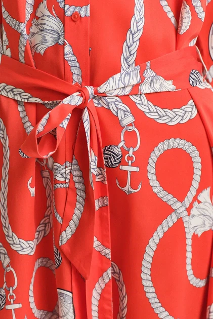 Жіноча коралова сукня з візерунком REL SAILING PRINT SHIRT DRESS Gant 36 4503388 - изображение 5