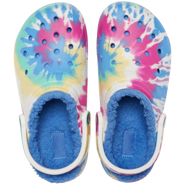 Утеплені сабо Crocs Classic Lined Tie Dye Clog 42 р 27-27.5 см Різнокольоровий 206341 M9/W11 Powder Blue/Multi - зображення 4