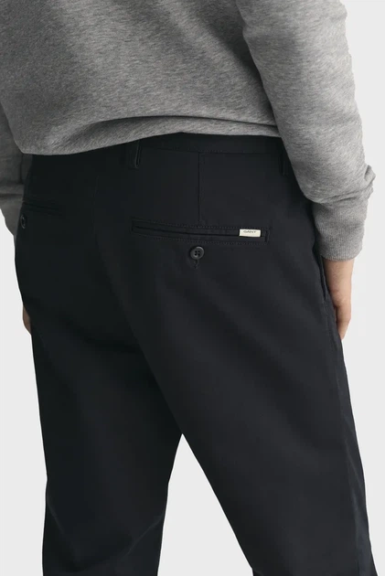 Чоловічі чорні чіноси SLIM TWILL CHINOS Gant 38-32 1505221 - изображение 5