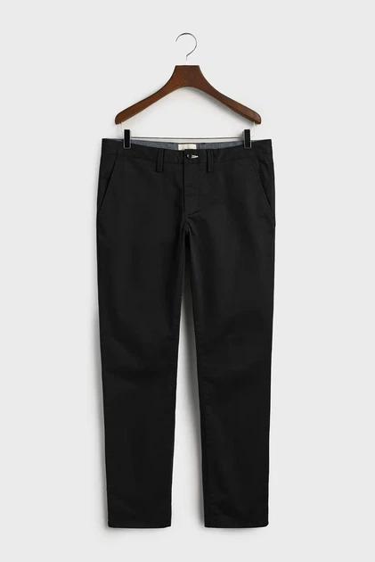 Чоловічі чорні чіноси SLIM TWILL CHINOS Gant 38-32 1505221 - изображение 8