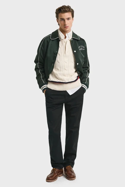 Чоловічі чорні чіноси REGULAR TWILL Gant 36-32 1505222 - Фото 2 Чоловічі чорні чіноси REGULAR TWILL Gant 36-32 1505222 - изображение 2