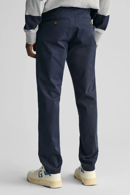 Чоловічі темно-сині чіноси SLIM TWILL CHINOS Gant 31-32 1505221 - изображение 3