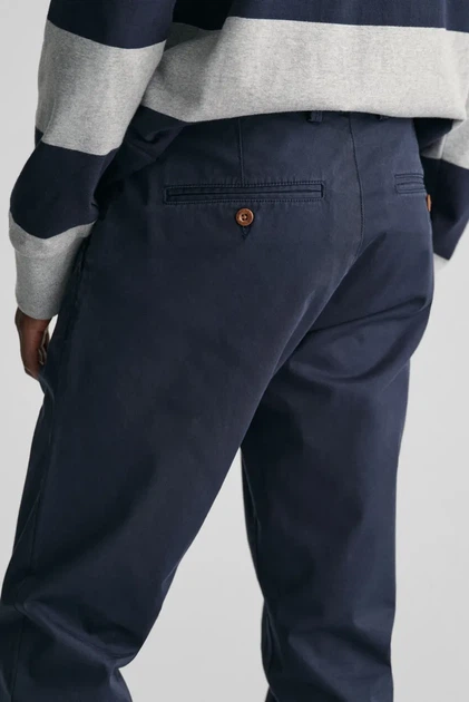 Чоловічі темно-сині чіноси SLIM TWILL CHINOS Gant 31-32 1505221 - изображение 4
