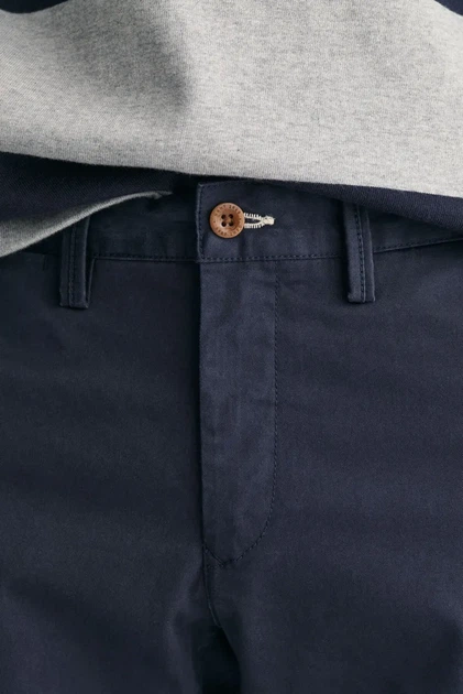 Чоловічі темно-сині чіноси SLIM TWILL CHINOS Gant 31-32 1505221 - изображение 5