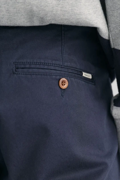 Чоловічі темно-сині чіноси SLIM TWILL CHINOS Gant 31-32 1505221 - изображение 6