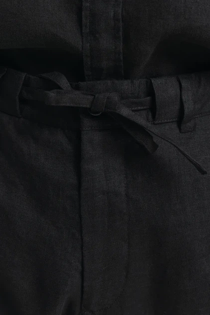 Чоловічі чорні лляні брюки RELAXED LINEN DS PANTS Gant S 1505272 - изображение 5
