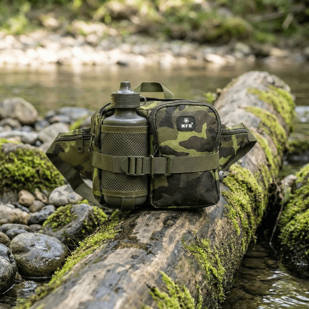Сумка з флягою MFH Waist Bag with Drinking Bottle, Дубок М95 - зображення 7