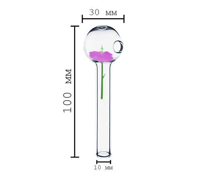 Комплект скляних трубок Glass Oil Burner 100mm 3шт - изображение 6