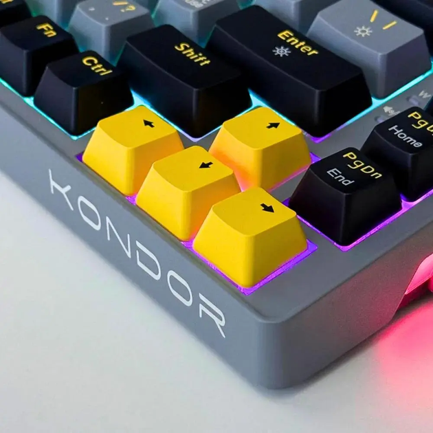 Игровая механическая клавиатура Kondor Moonlight X / Проводное подключение / Brown Switch / Black Grey - изображение 5