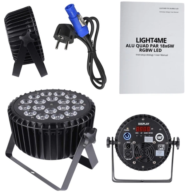 Сценічний прожектор Light4Me ALU QUAD PAR 18x6 Вт RGBW (5908249813069) - зображення 7