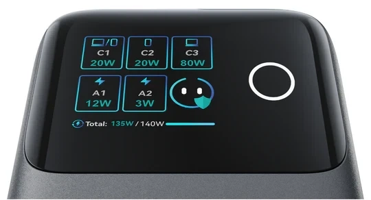 Сетевое зарядное устройство Joyroom Podix JR-TRD01 GaN 140W Black - Фото 7 Сетевое зарядное устройство Joyroom Podix JR-TRD01 GaN 140W Black - изображение 7